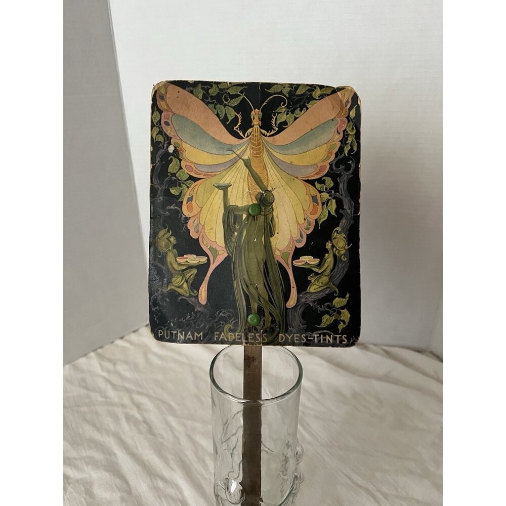 Vintage Advertising Fan Fairy Putnam Fadeless Dyes-Tints 1920s - Picture 2 of 10